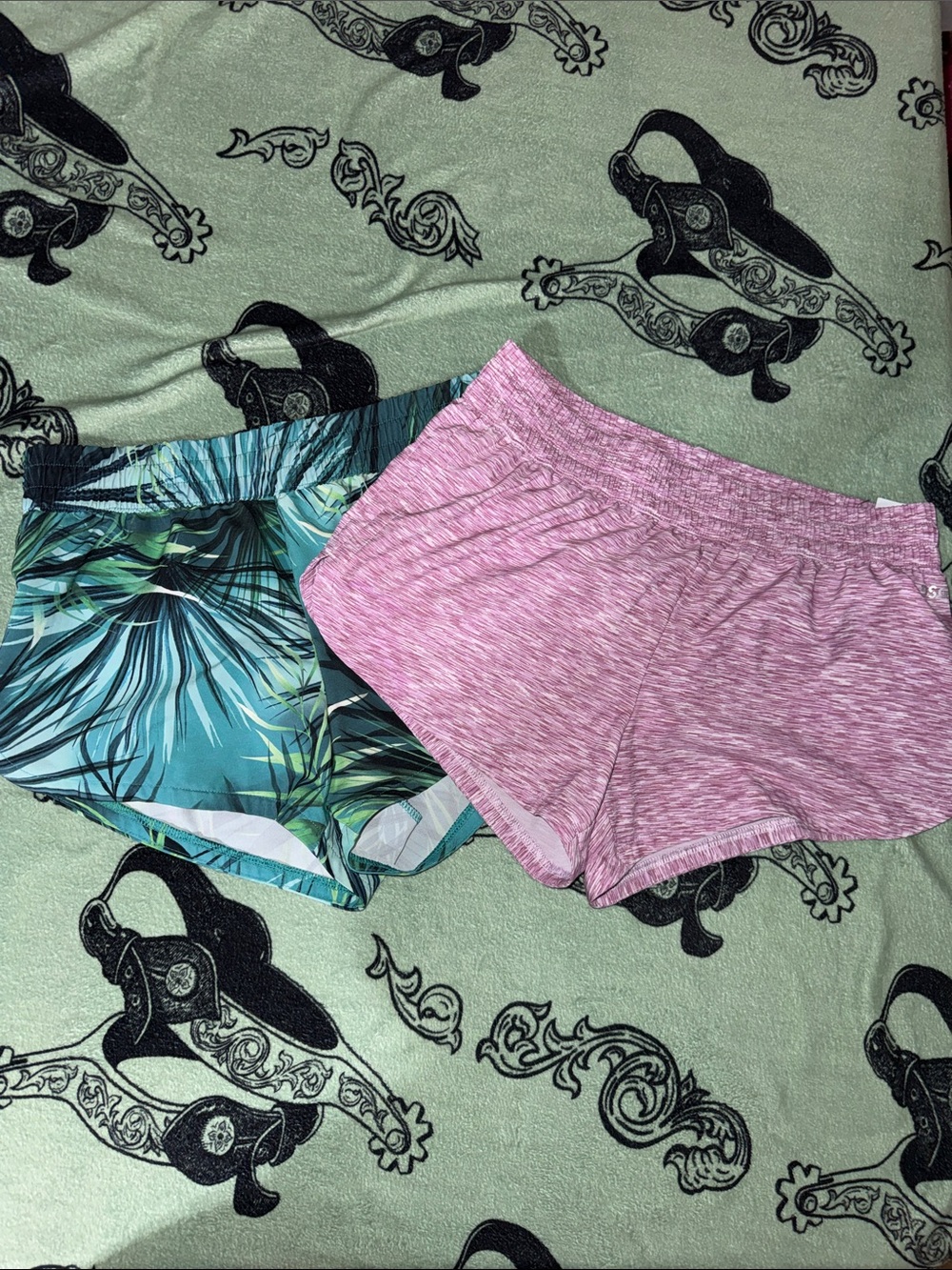 NWOT Women’s Active Shorts - Pink Heather and Tropical Print